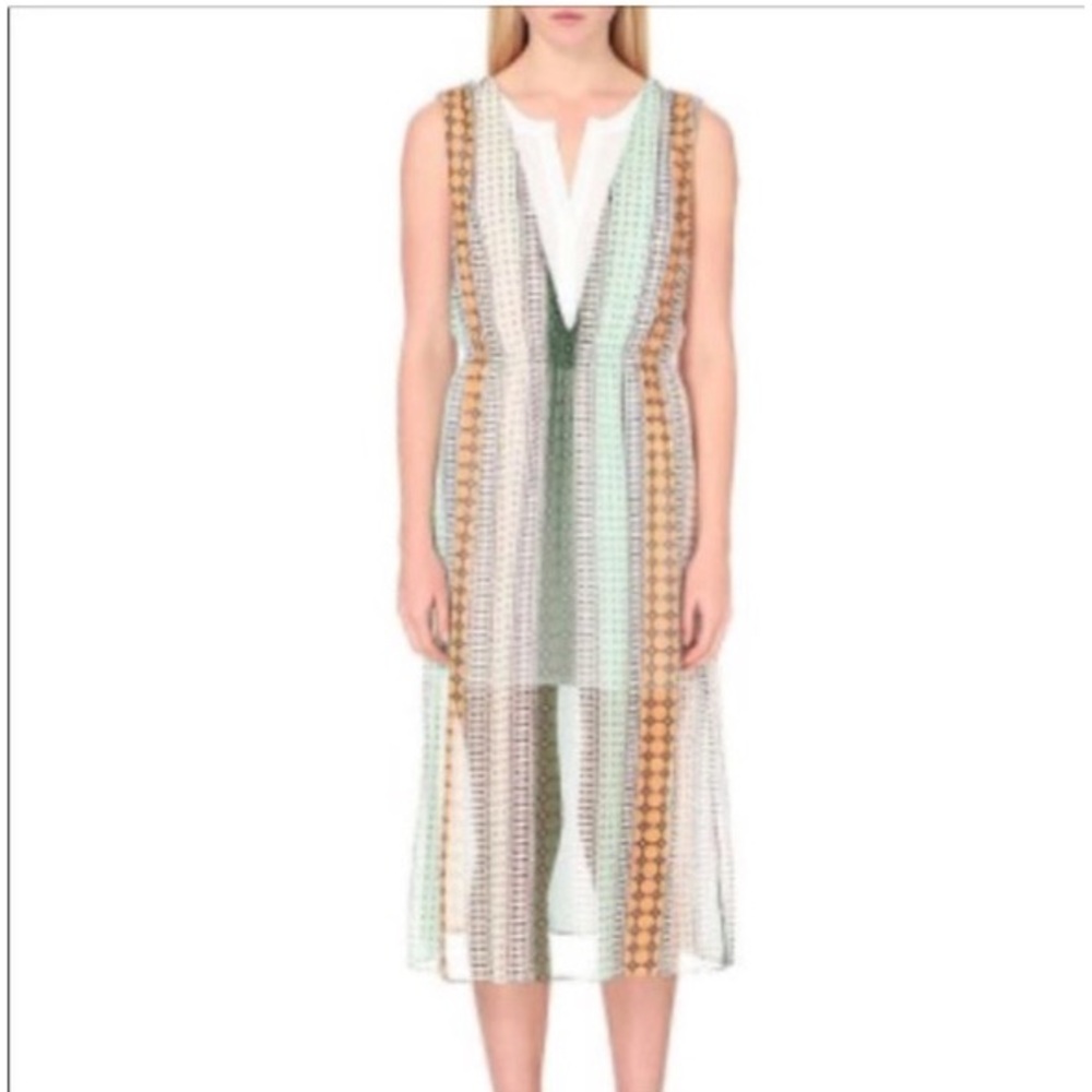Sandro Midi Multicolor Dress Size 1 - Picture 1 of 7